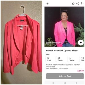 Heimish neon pink blazer